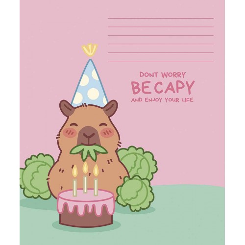 Зошит 12арк. кліт. Школярик "Капібара" виб. УФ-лак №012-3629K(30)(300)