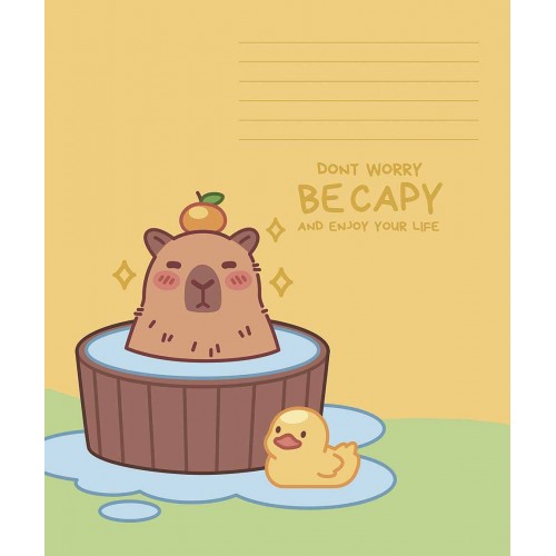 Зошит 12арк. кліт. Школярик "Капібара" виб. УФ-лак №012-3629K(30)(300)