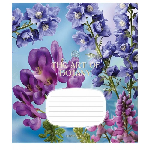 Зошит 18арк. кліт. Школярик "Delicate flowers" ВД-лак №018-3640K(25)(200)