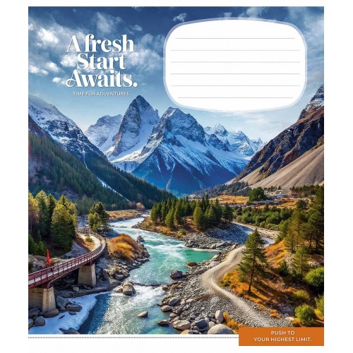 Зошит 18арк. кліт. Школярик "New adventures" ВД-лак №018-3666K(25)(200)