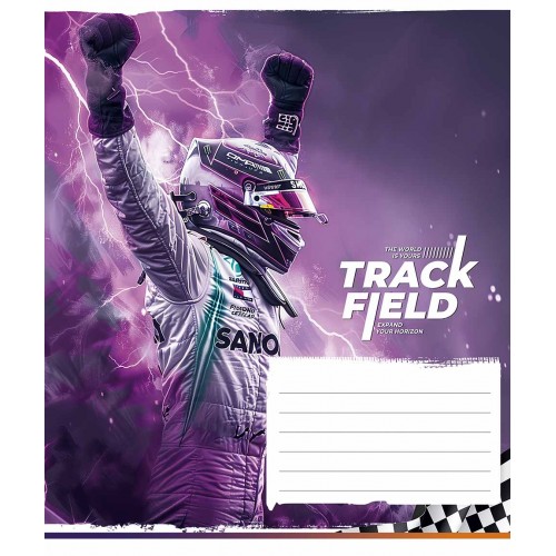 Зошит 18арк. лін. Школярик "Track field" ВД-лак №018-3671L(25)(200)