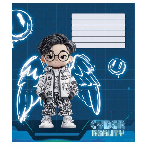 Зошит 18арк. лін. Школярик "Cyber reality (дівч)" виб. УФ-лак №018-3566L(25)(300)