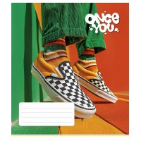 Зошит 36арк. кліт. Школярик "Once you" ВД-лак №036-3604K