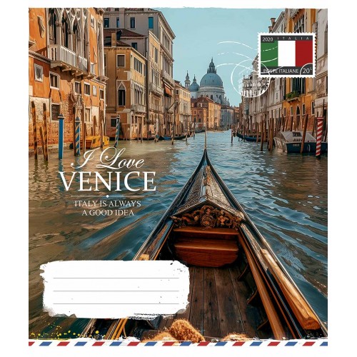 Зошит 36арк. кліт. Школярик "I love" ВД-лак №036-3615K