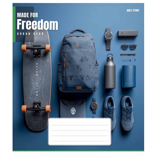 Зошит 36арк. кліт. Школярик (хлопч.) ВД-лак №036-3676K