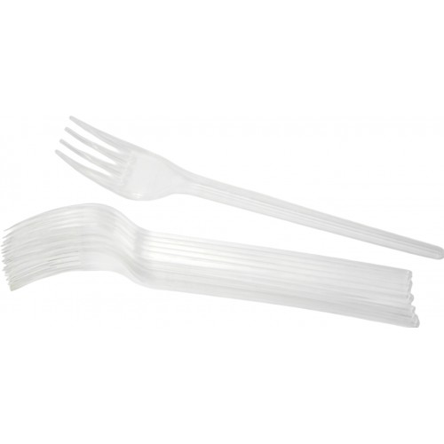 Набір вилок пласт. 16см 2,1г прозора 10шт