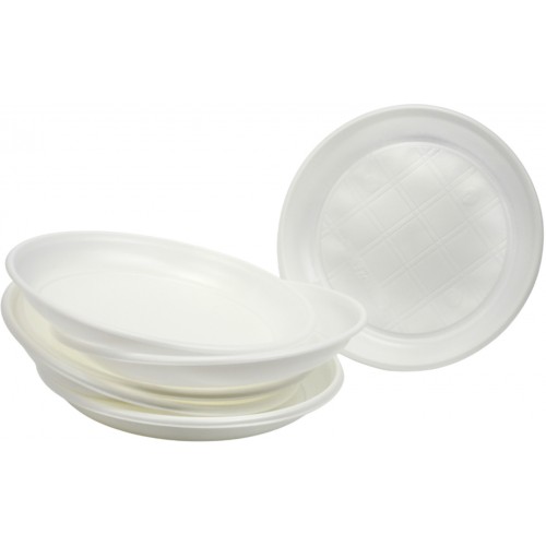 Набір тарілок пласт. d-20см білих 10шт