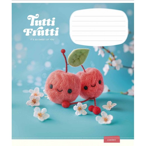 Зошит 12арк. кліт. Школярик "Tutti Frutti" ВД-лак №012-3447K(30)(300)