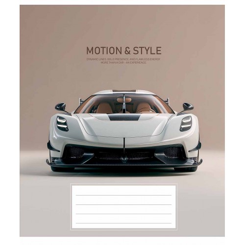 Зошит 36арк. лін. Школярик "Motion and style" ВД-лак №036-3692L(10)(80)