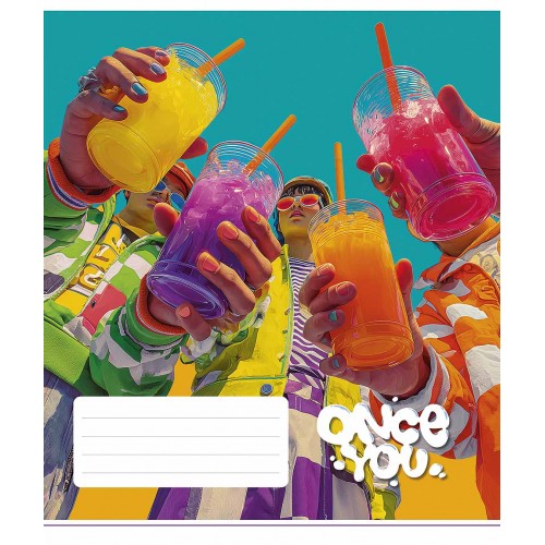 Зошит 36арк. лін. Школярик "Once you" ВД-лак №036-3604L