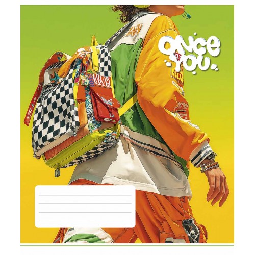 Зошит 36арк. лін. Школярик "Once you" ВД-лак №036-3604L