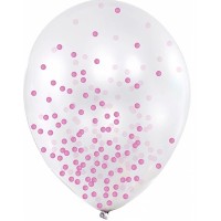 Набір кульок повітр. латексних "Maxi" 6шт з фіолетов. конфетті №MX630005.03(1)(24)