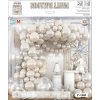 Набір кульок повітр. для фотозони "Біла перлина" №1963/15522(10)