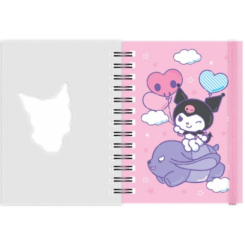 Блокнот пруж. А6 60арк. вирубка Kuromi №HK26-229/Kite/(50)