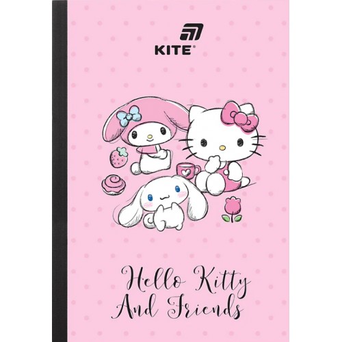 Блокнот А5 40арк. кліт. м'яка обкл. "Hello Kitty" №HK26-091-1/Kite/(10)