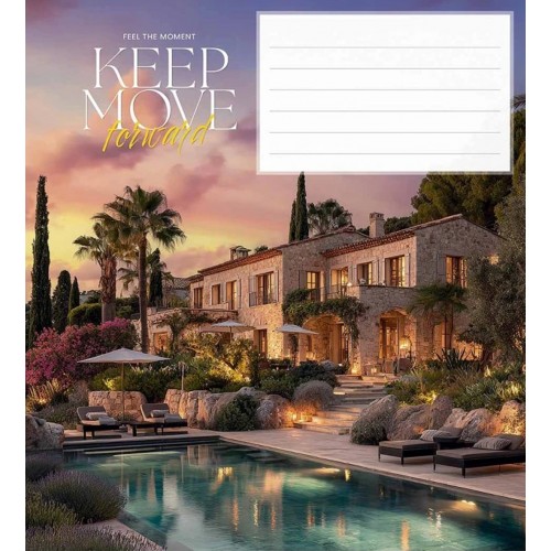 Зошит 24арк. кліт. Школярик "Keep mov forward" ВД-лак №024-3634K(25)(200)