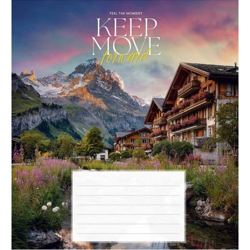 Зошит 24арк. кліт. Школярик "Keep mov forward" ВД-лак №024-3634K(25)(200)