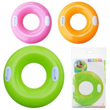 Надувной круг 59258 76см однотонный с ручками