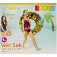 Надувной круг 58263 9+ лет, с ручками, 3 вида, винил, в коробке 97см