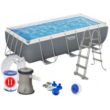 Басейн каркасний,прямокутн.,404х201х100см,фільтр-насос,драбина,в кор-ці №BW56441(1)