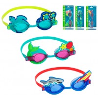 Окуляри для плавання,від 3 років,удароміцні полікарб. лінзи з УФ покриттям №BW21080(24)