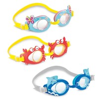Окуляри для плавання,регульований ремінець,3 кольори №55610(12)