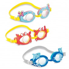 Окуляри для плавання,регульований ремінець,3 кольори №55610(12)