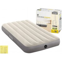 Надувний матрац велюр,99х191х25см,до 136кг,сірий,в кор-ці №64101(4)