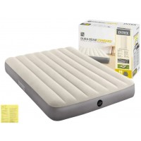 Надувний матрац велюр,137х191х25см,до 272кг,сірий,в кор-ці №64102(3)