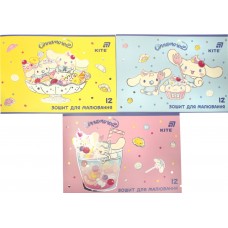 Зошит для малюв. на скобі 12/100 А4 "Cinnamoroll" гібр. лак+УФ №СH26-241/Kite/(20)(200)