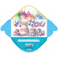 Конверт для грошей "З Днем народження" №КВ25-186/Мандарин/(10)(300)