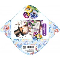 Конверт для грошей "без напису" №КВ25-286/Мандарин/(10)(300)