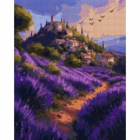 Алмазна мозаїка "Santi" Лаванда Провансу 40х50см,на підрамнику №956054