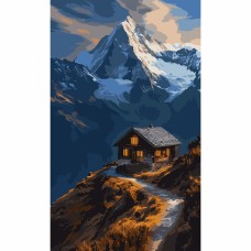 Картини по номерах "Santi" Будиночок у горах 30х50см №955544
