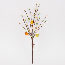 Гілка декор. "Помаранчеві крашанки" 42см  №5107-001/3