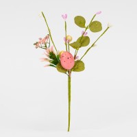 Гілка декор. "Рожева крашанка з ягодами" 26см  №5107-024/1