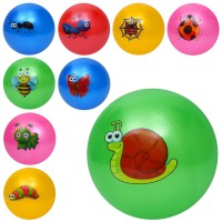 М'яч гумовий 9" комаха 60гр 5кольор. №MS 4905(120)