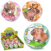 М'яч фомовий 6,3см капібара,антигравітаційний,в дисплеї,26х7х20,5см,3 види№MS4892(12)(240)