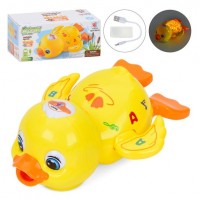 Качка 20см,на акум.,муз.,світ.,їздить/танцює,рухливі лапки,USBзаряд.,в кор-ці№YJ388-91