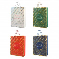 Пакет подарунковий "Buromax" 31х42х12см Новий Рік тиснення фольгою BM.2000103(12)