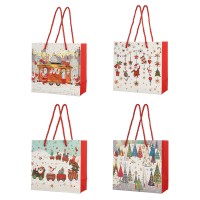 Пакет подарунковий "Buromax" 15х14х7см Новий Рік тиснення фольгою BM.2000126(12)