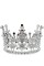 Корона пластм. срібло з білим камінням 10х7,5см №15454