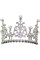 Корона пластм. срібло з білим камінням 10х7,5см №15454