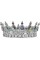 Корона пластм. з піками срібло з білим камінням 12,5х5,5см №16591