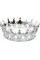 Корона пластм. з піками срібло з білим камінням 12,5х5,5см №16591