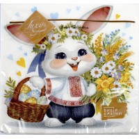 Серветки столові ТМ "Luxy" 3-х шарові (18шт) Великодній вухань(16)