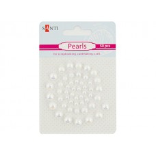 Набор жемчужин самоклеящихся Santi 50 шт бело-радужный 952648