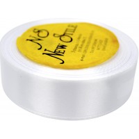 Стрічка атлас "Sindtex" 2,5смх23м біла №АЛ2-001