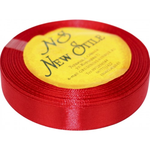 Стрічка атлас "Sindtex" 1,2смх23м червоний №АЛ12-А026(10)