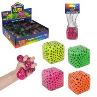 Іграшка-антистрес "YabbaDabba" неоновий куб з кульками 6см,в дисплеї №YD2565